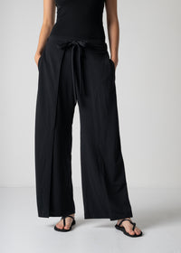 59 LUELLA WIDE-LEG WRAP TROUSERS / GEORGETTE JERSEY - C12