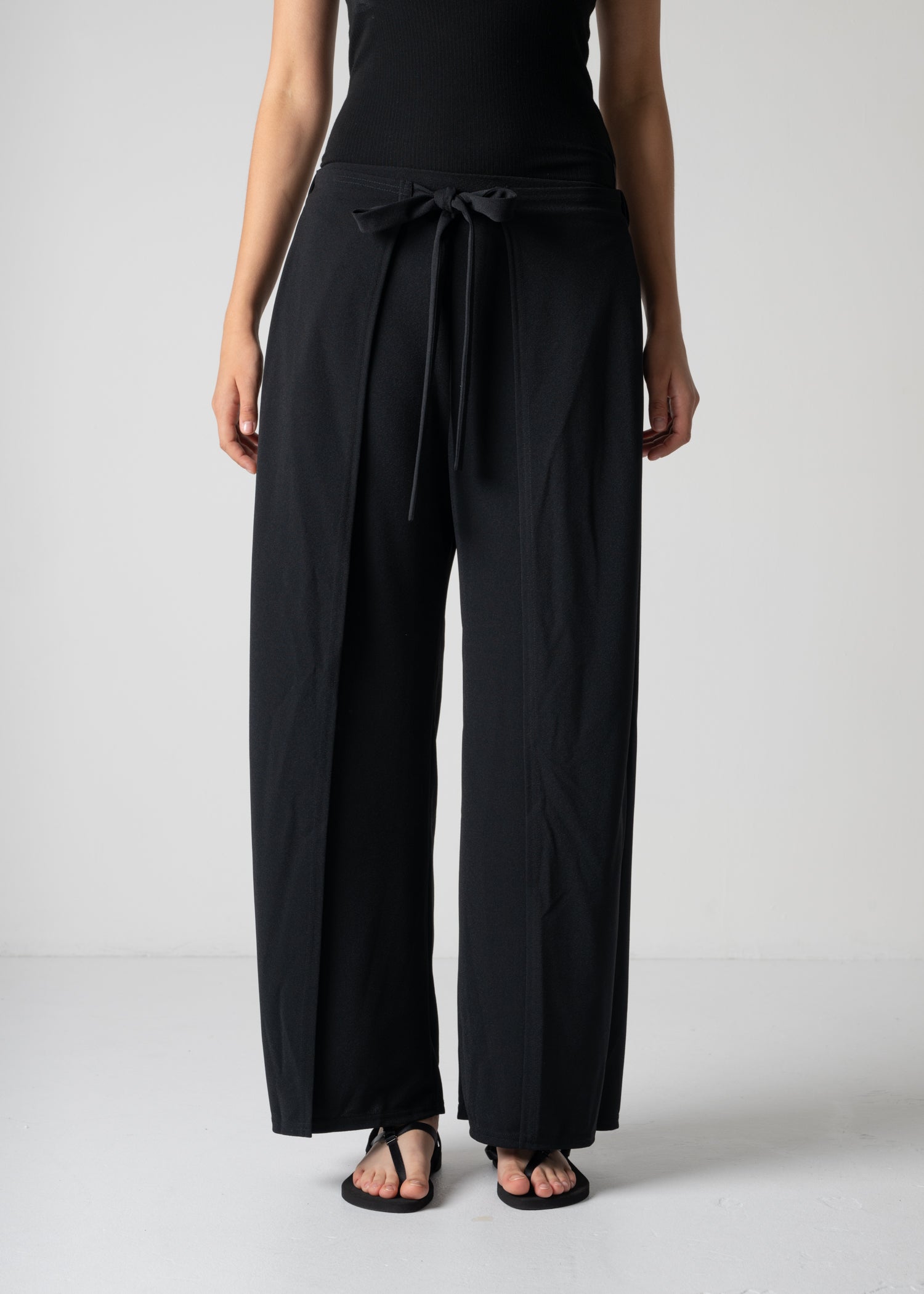 59 LUELLA WIDE-LEG WRAP TROUSERS / GEORGETTE JERSEY - C12