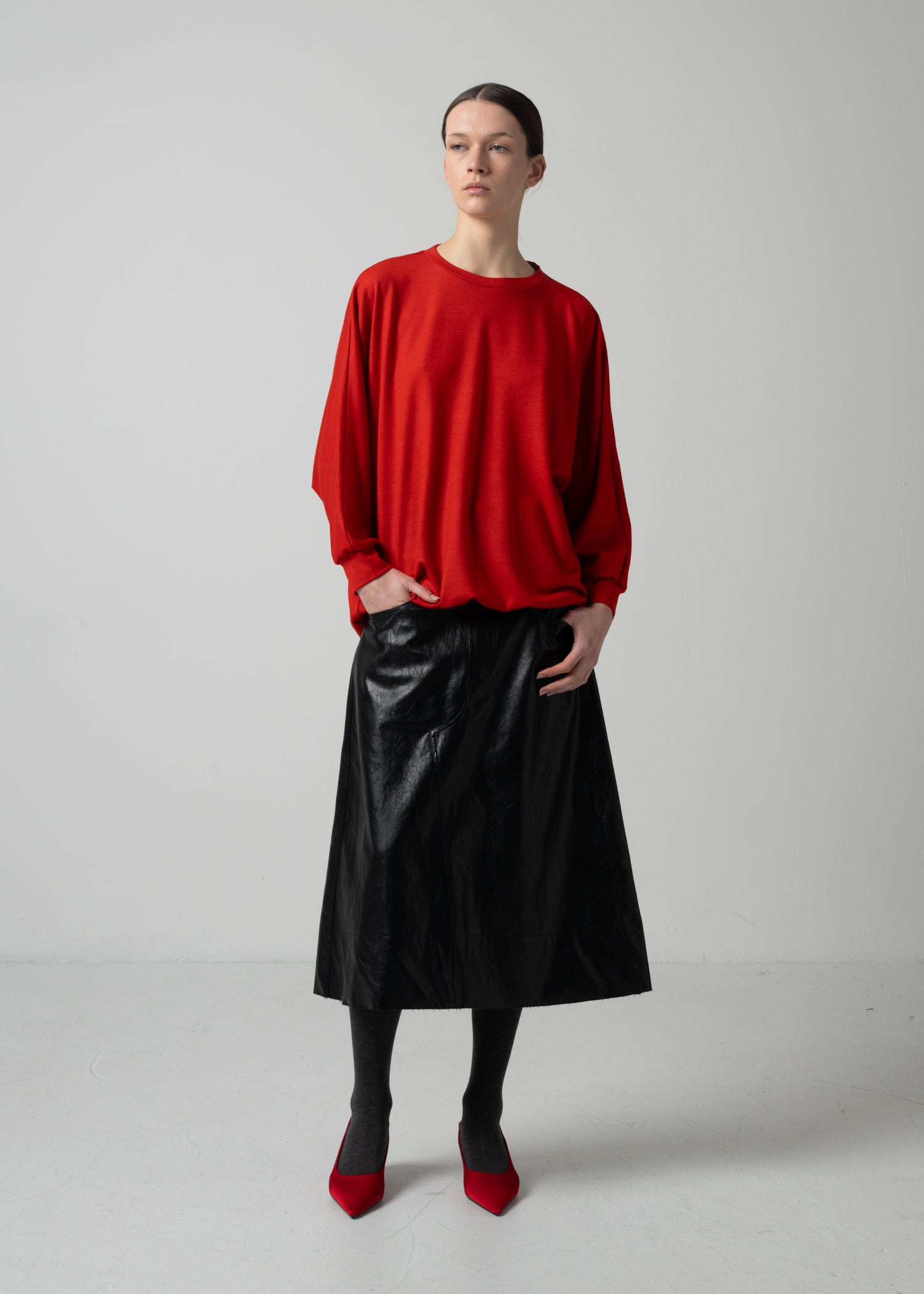 59 ONIX CREW NECK TOP / MILLED WASHABLE JERSEY - C15
