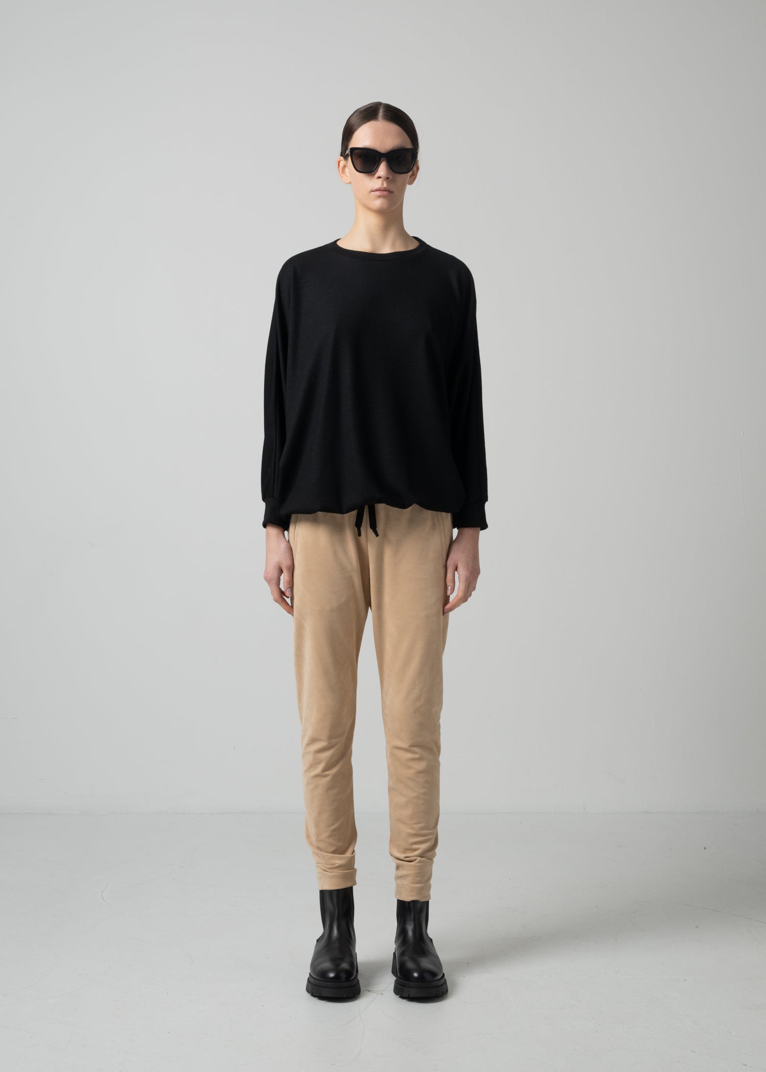 59 ONIX CREW NECK TOP / MILLED WASHABLE JERSEY - C15