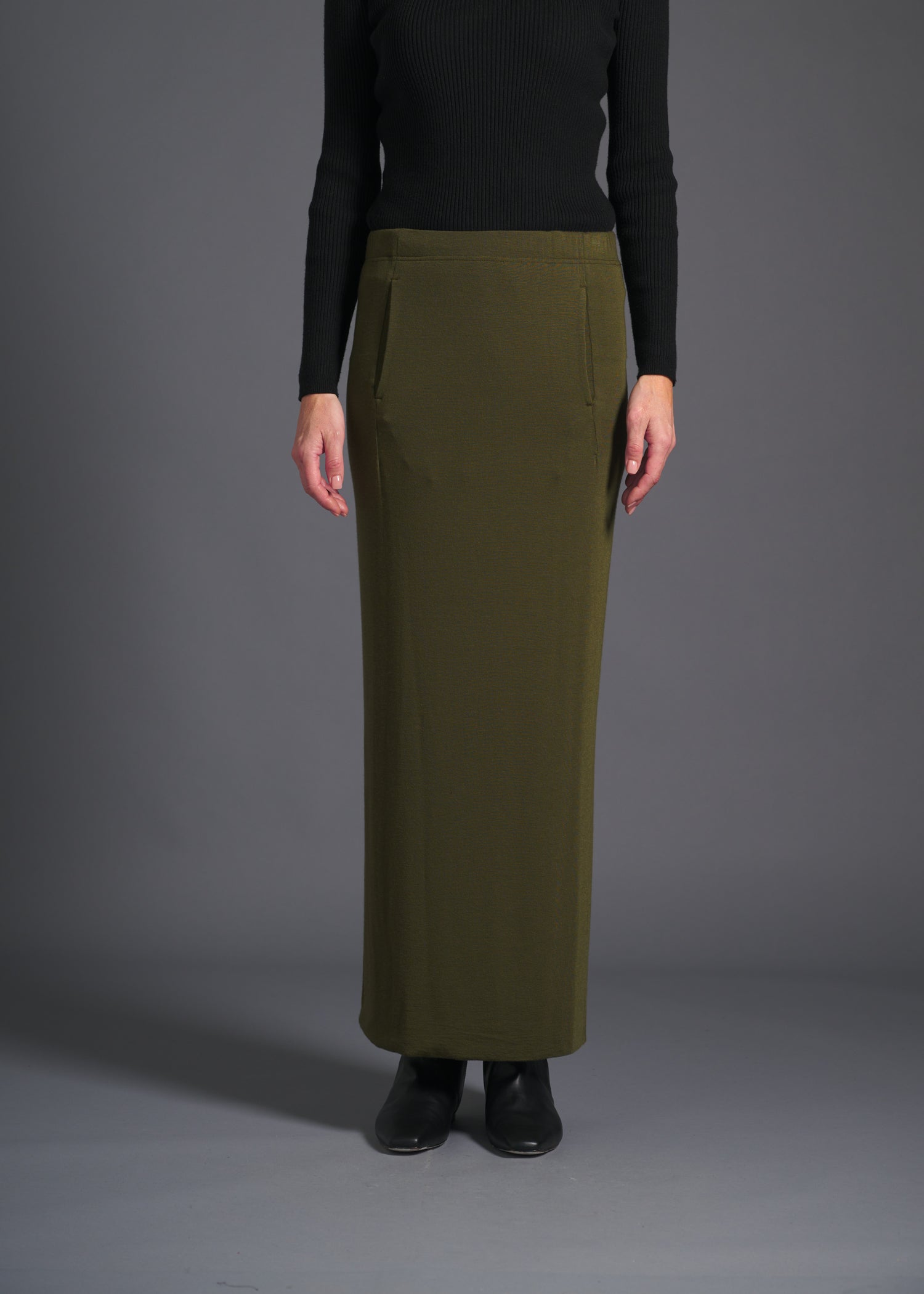 05 MONROE PENCIL SKIRT / TENCEL CASHIMER PLAIN JERSEY - C13