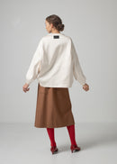05 OPHELIA BOAT NECK TOP / DUCHESS SATIN STRETCH - C15