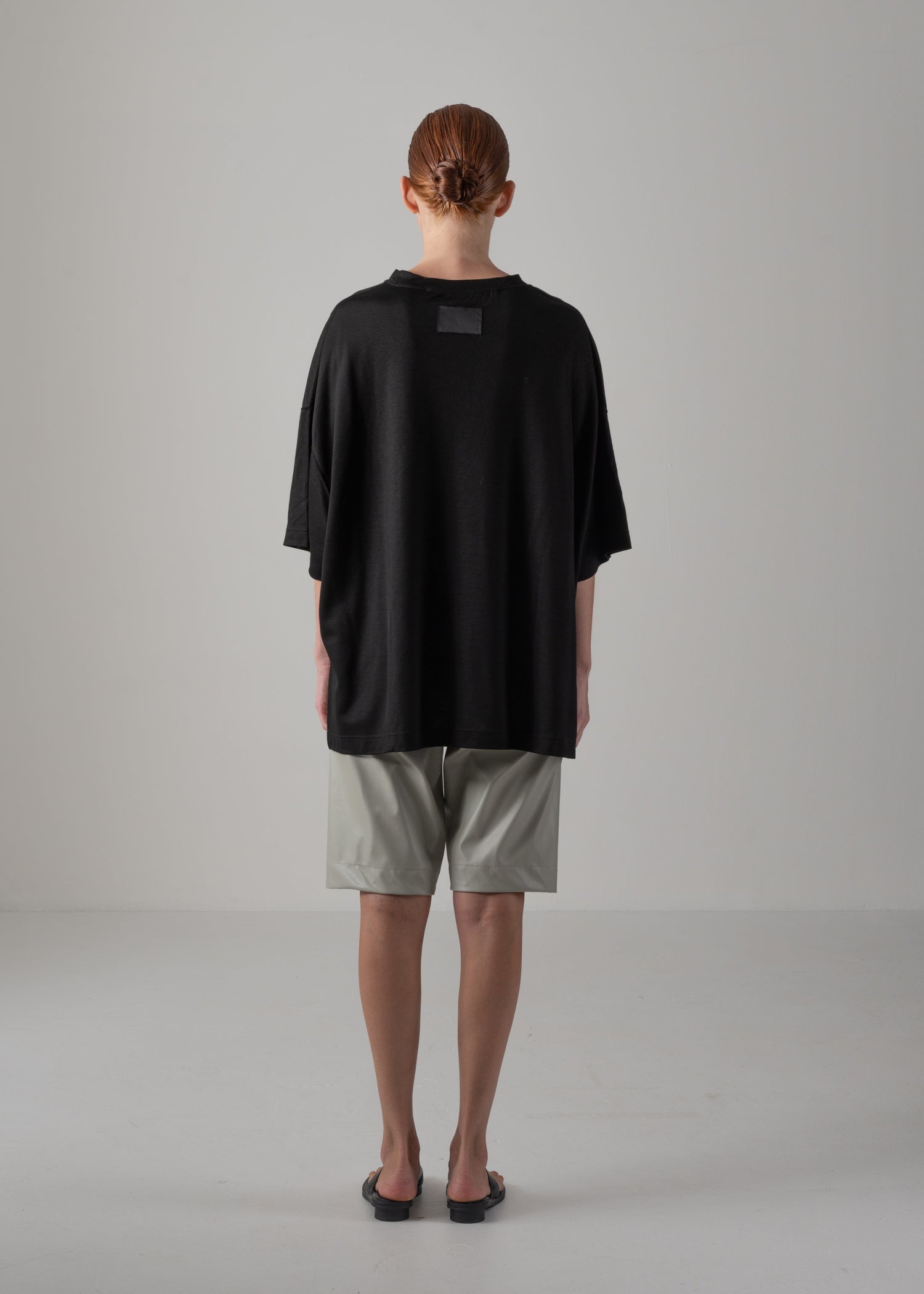COOTERBIGSHOES ブラックオーバーサイズDELTA Tシャツ DELTA T SHIRT, オーバーサイズクルーネックTシャツ, Made in Japan