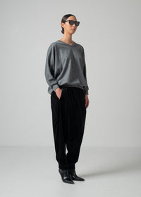 61 ORI V NECK TOP / MILLED WASHABLE JERSEY - C15