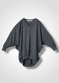 61 ORI V NECK TOP / MILLED WASHABLE JERSEY - C15