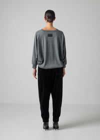 61 ORI V NECK TOP / MILLED WASHABLE JERSEY - C15
