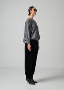 61 ORI V NECK TOP / MILLED WASHABLE JERSEY - C15