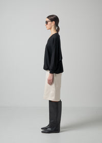 61 ORI V NECK TOP / MILLED WASHABLE JERSEY - C15