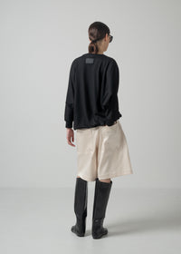 61 ORI V NECK TOP / MILLED WASHABLE JERSEY - C15