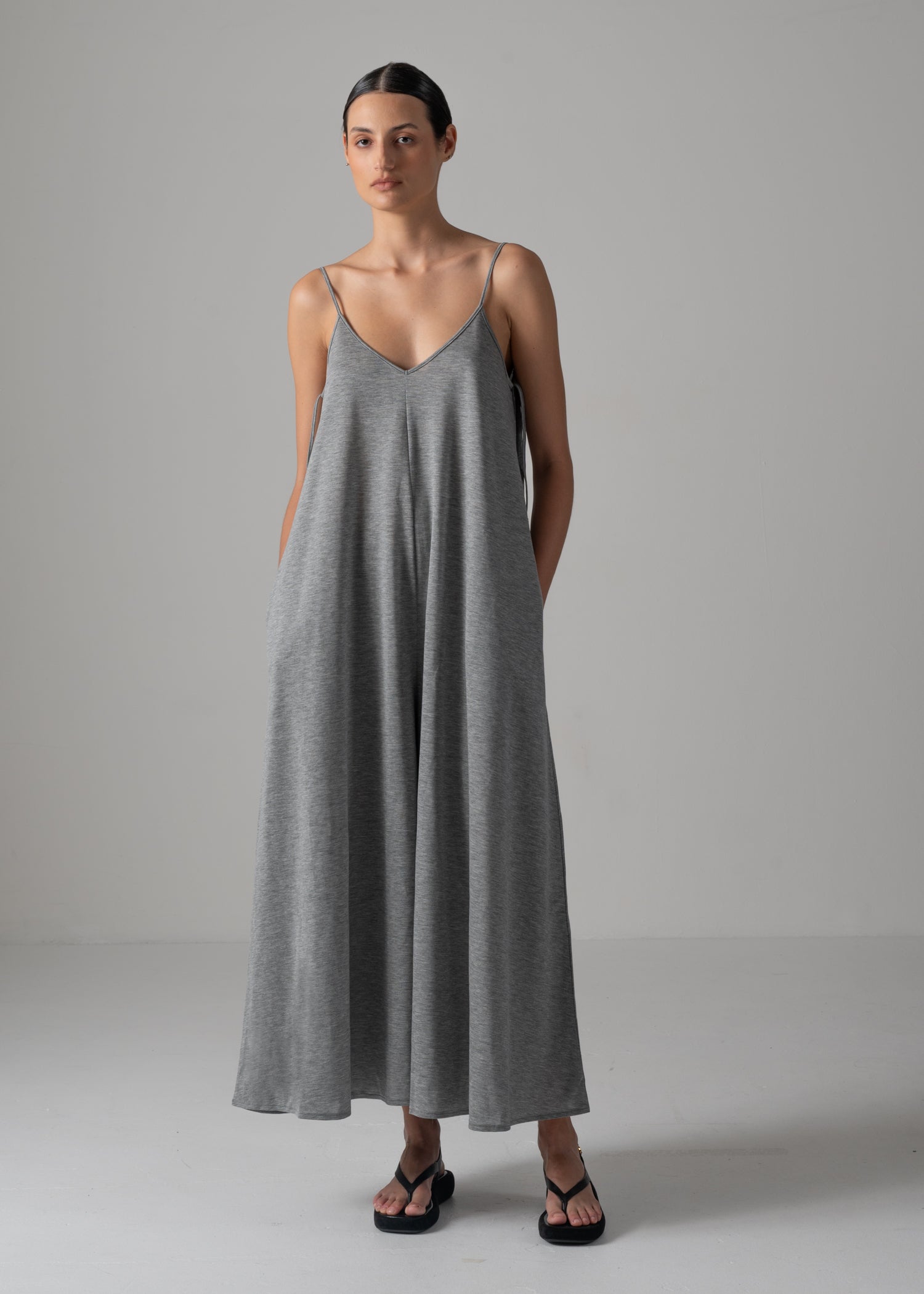 NATALIA JUMPSUIT, ショルダーストラップジャンプスーツ, Made in