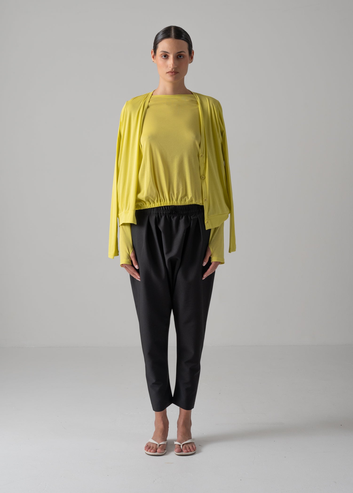 07 NADINE RAGLAN CARDIGAN / SUPER LIGHT COTTON JERSEY - C14