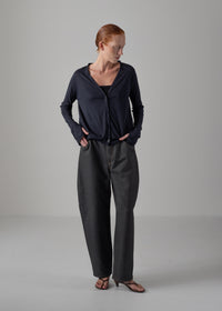 07 NADINE RAGLAN CARDIGAN / SUPER LIGHT COTTON JERSEY - C14