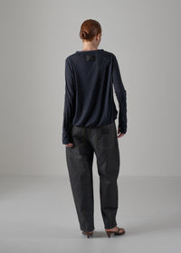 07 NADINE RAGLAN CARDIGAN / SUPER LIGHT COTTON JERSEY - C14