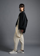 Oversized lined long-sleeved blouson, black, cogthebigsmoke, one size fits all, sustainable fashion, less is more, made in Japan, quiet luxury, minimalist