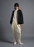 Oversized lined long-sleeved blouson, black, cogthebigsmoke, one size fits all, sustainable fashion, less is more, made in Japan, quiet luxury, minimalist
