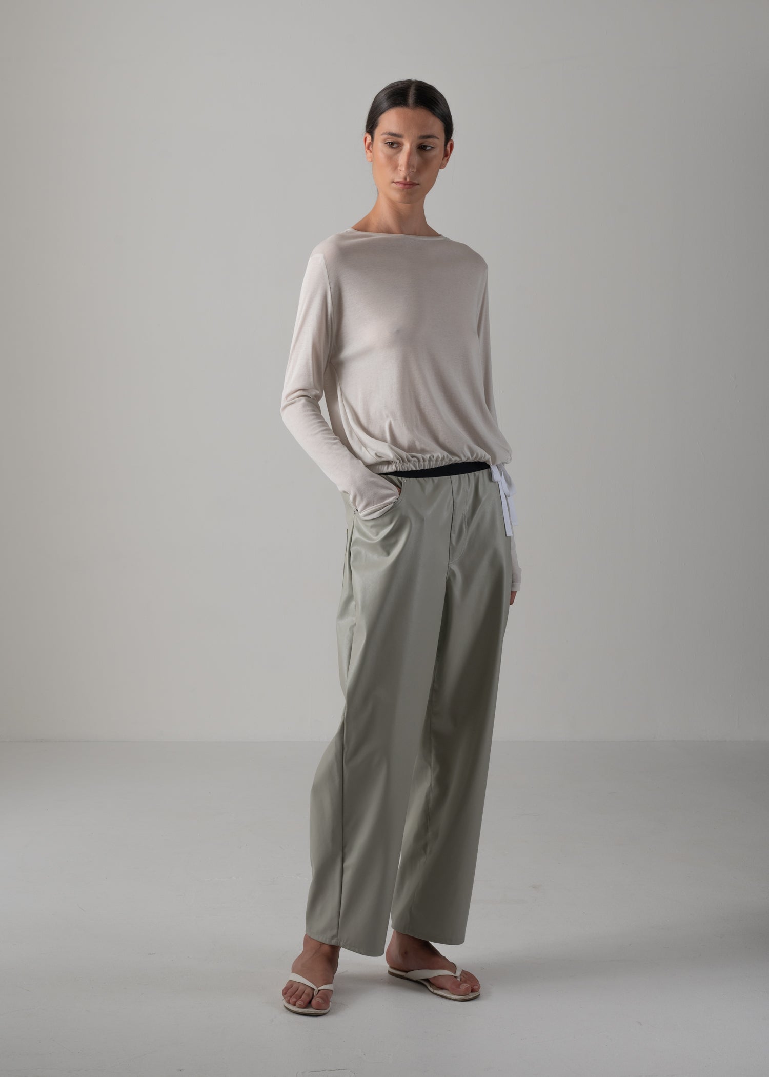 08 NIKA LONG SLEEVE TOP / SUPER LIGHT COTTON JERSEY - C14