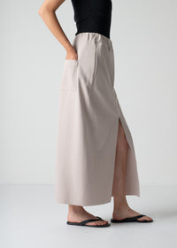 09 KATHLEEN FRONT SLIT SKIRT / HIGH TWISTED AMUNDSEN JERSEY - C12