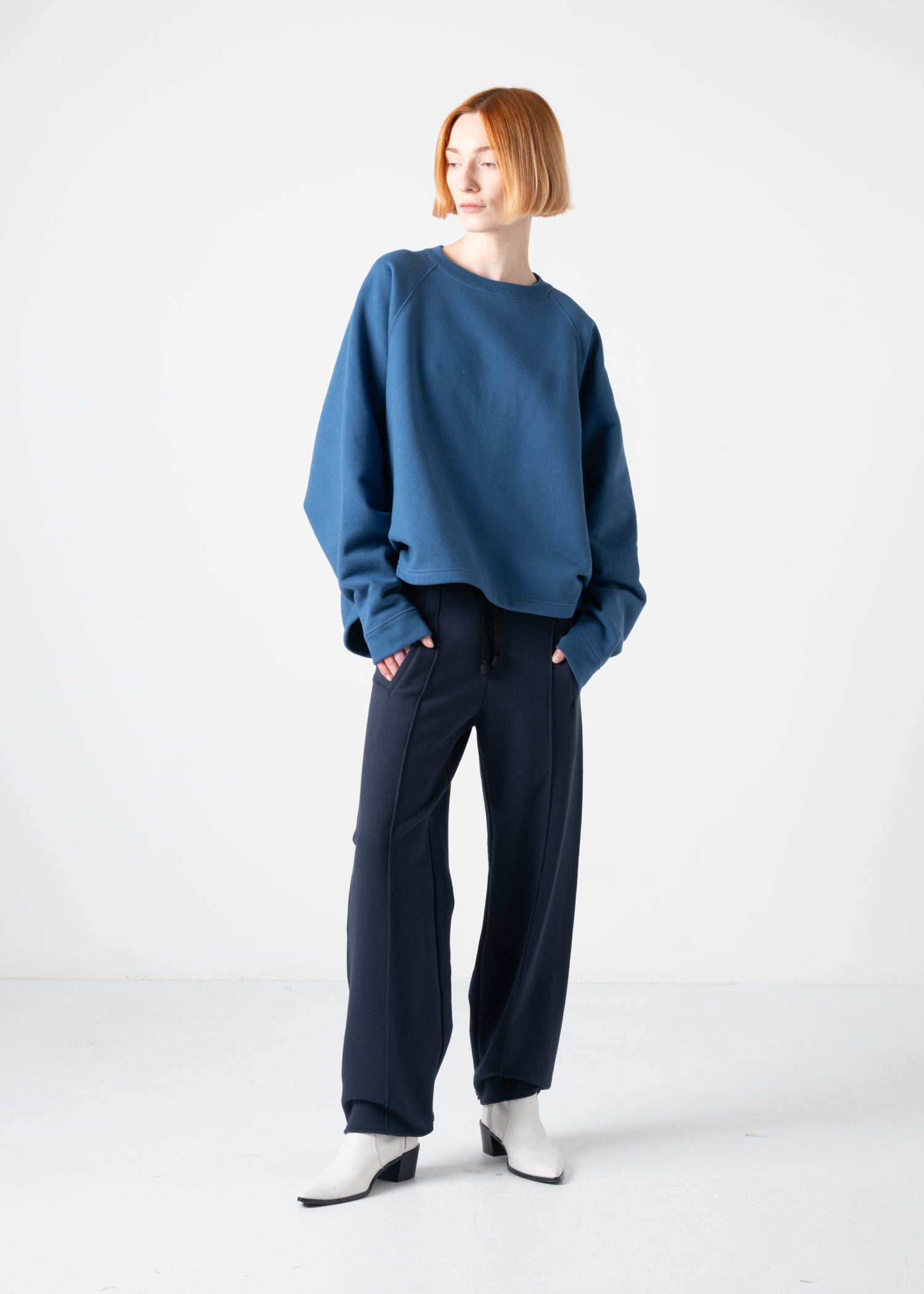 13 GALAXY SEMI-WIDE TROUSERS / SPONGY TERRY - C11