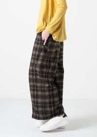 44 GENEVA WIDELEG TROUSERS / JACQUARD PLAID JERSEY - C11