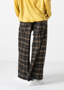 44 GENEVA WIDELEG TROUSERS / JACQUARD PLAID JERSEY - C11