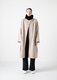 36 KENSINGTON COLLARLESS COAT / BULKY DOUBLE KNIT -C11