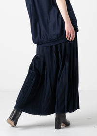 37 KAMILLE PLEATS WRAP SKIRT / MICRO VELOUR TWILL - C11