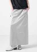 34 KHLOE LONG CARGO SKIRT / SILKY SATIN JERSEY - C11