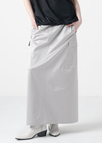 34 KHLOE LONG CARGO SKIRT / SILKY SATIN JERSEY -C11