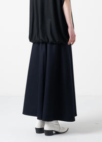 60 HALO SEMI-FLARE SKIRT / SUPER 100'S TWILL JERSEY - C11