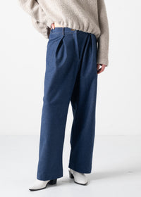 20 KASSIDY DOUBLE TUCK TROUSERS / VINTGE DENIM JERSEY - C11