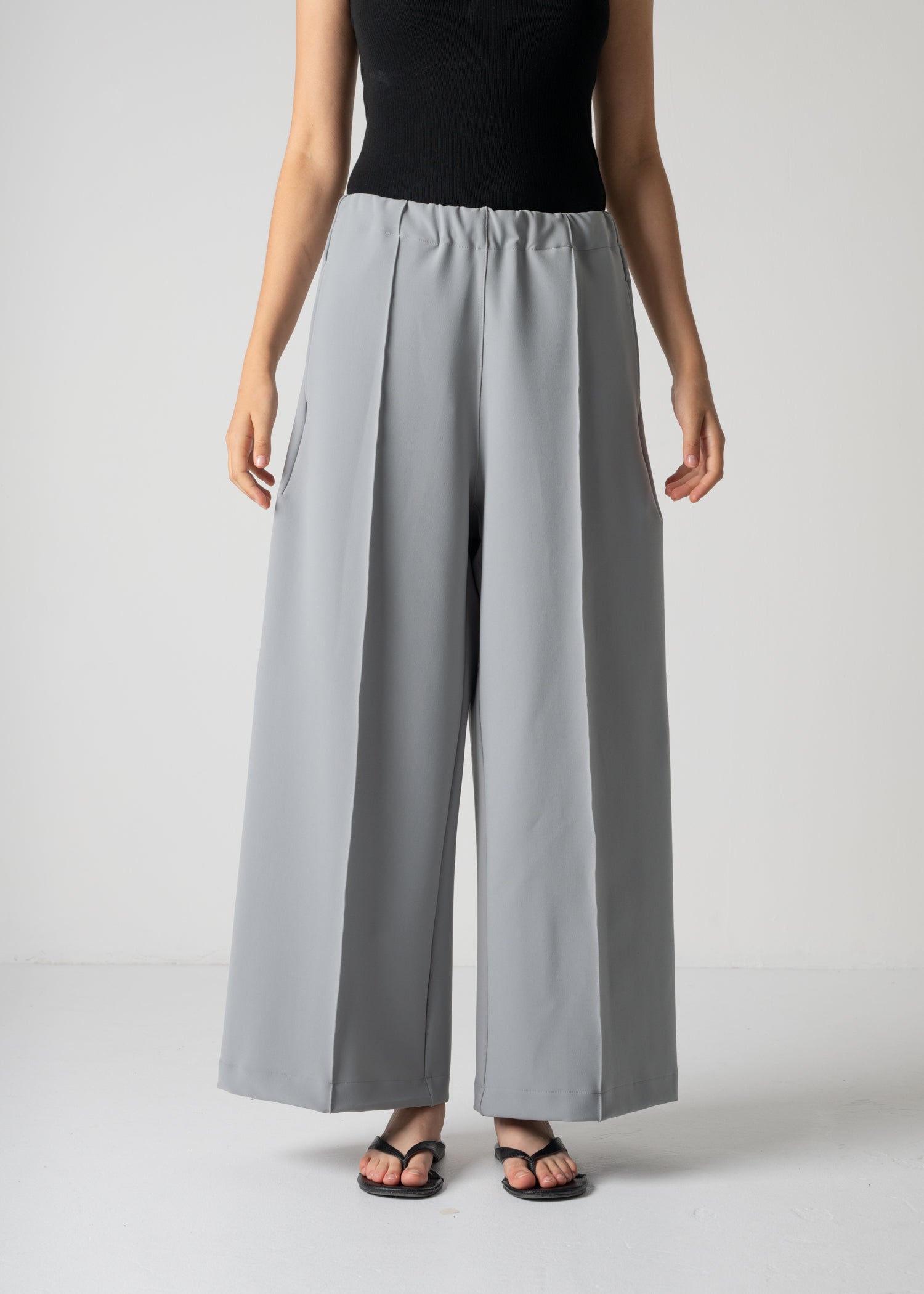 GENEVA WIDELEG TROUSERS / HIGH DENSITY 2WAY STRETCH - ONLINE STORE EXCLUSIVE