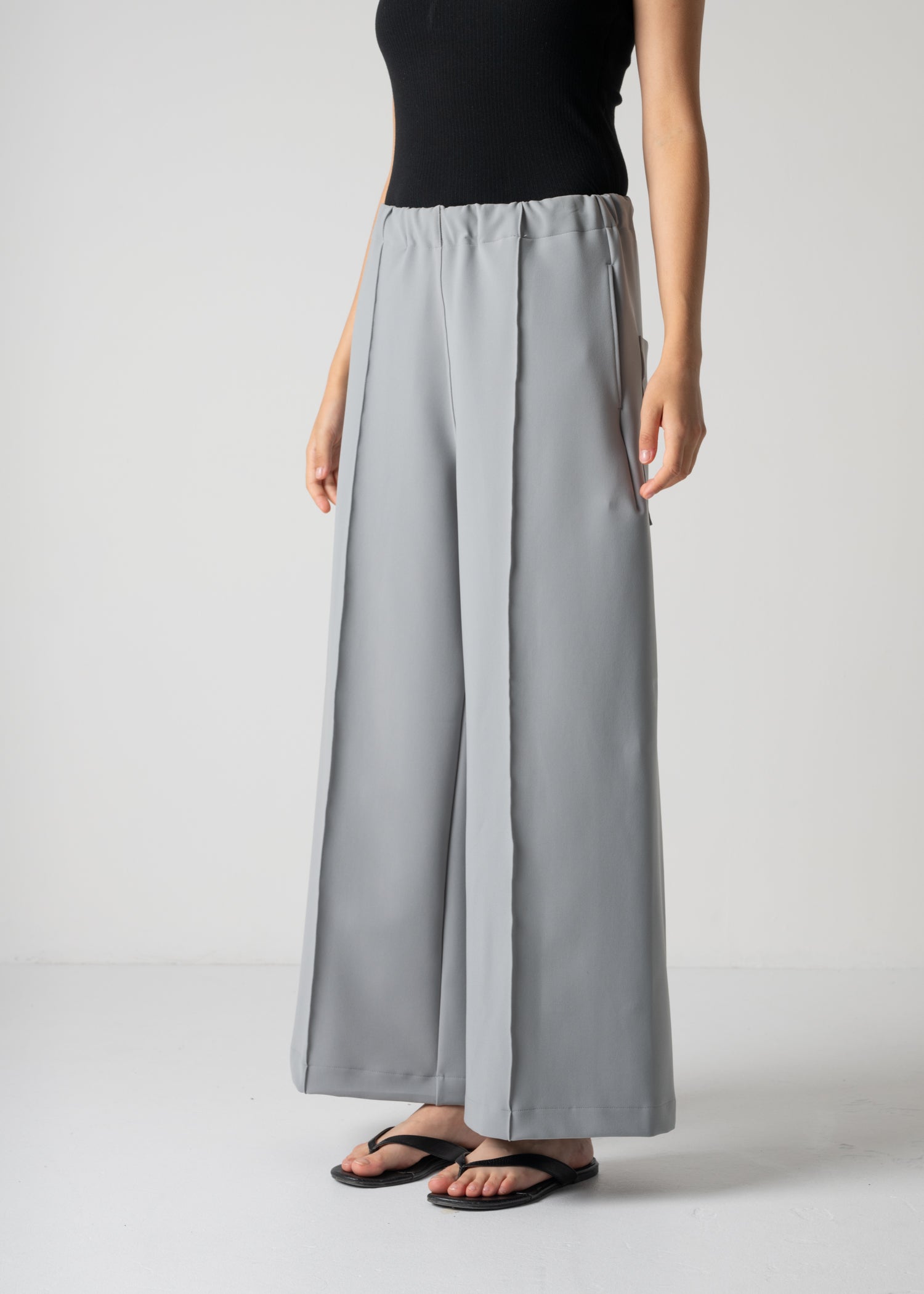 GENEVA WIDELEG TROUSERS / HIGH DENSITY 2WAY STRETCH - ONLINE STORE EXCLUSIVE