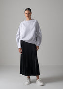 22 LEILA WIDE CUFF SWEAT SHIRT / COTTON HIGH GUAGE TERRY - C14