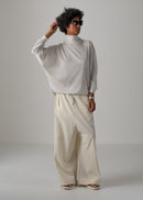 10 NAIA BOTTLE NECK TOP / SUPER LIGHT COTTON JERSEY - C14