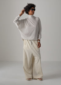 10 NAIA BOTTLE NECK TOP / SUPER LIGHT COTTON JERSEY - C14