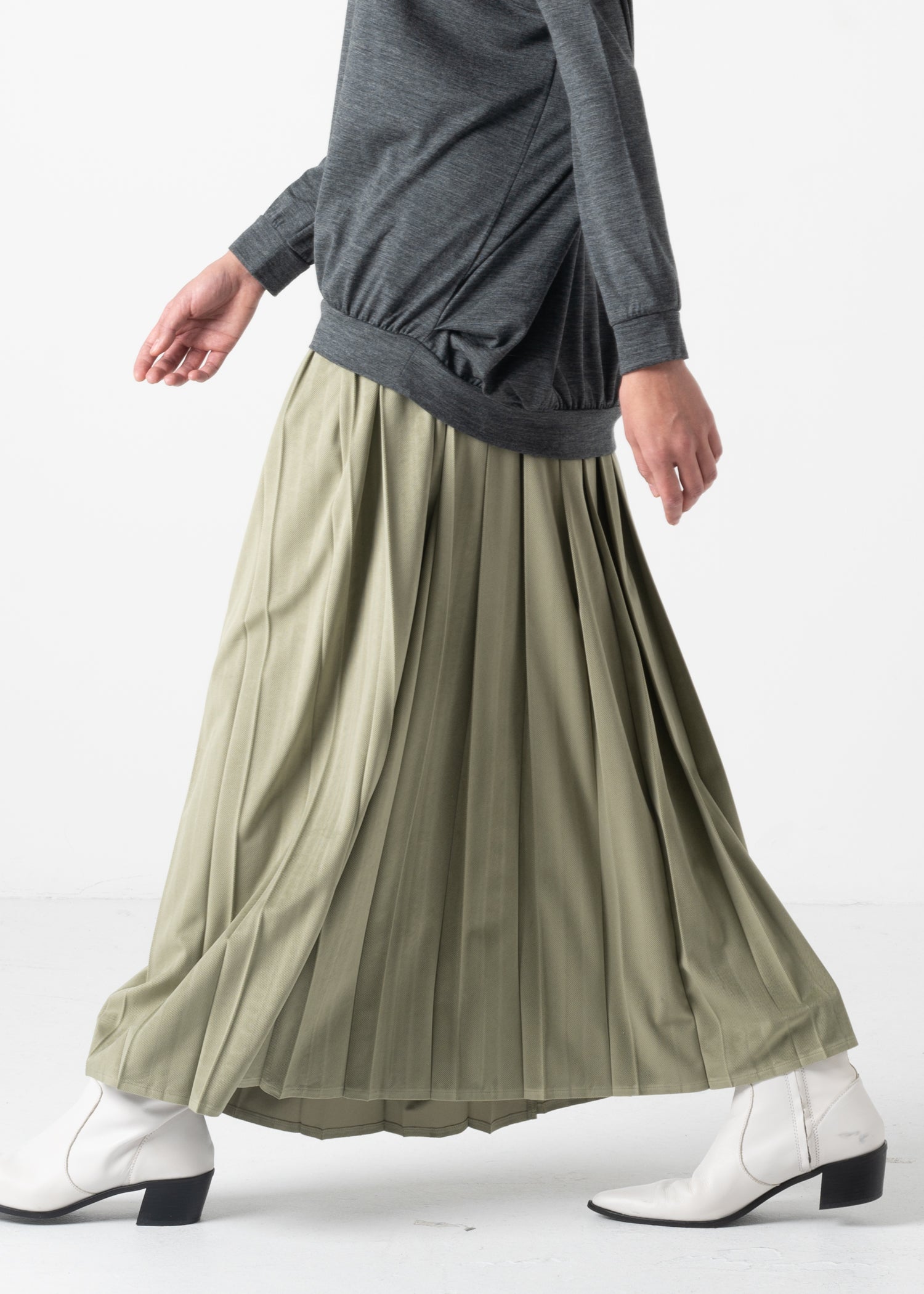 37 KAMILLE PLEATS WRAP SKIRT / MICRO VELOUR TWILL - C11 – COGTHEBIGSMOKE