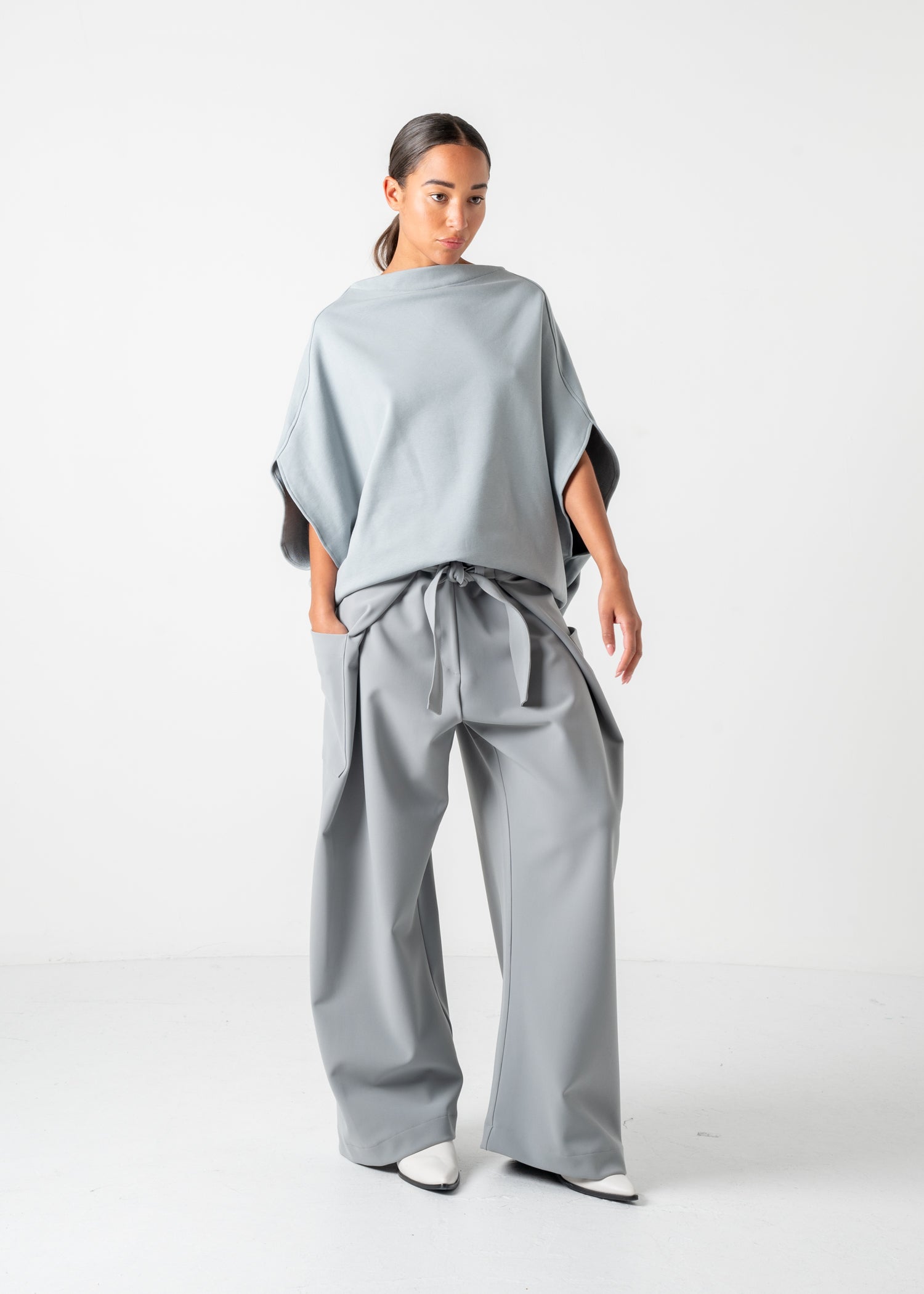 06 KARA WRAP TROUSERS / HIGH DENSITY 2WAY STRETCH - C11