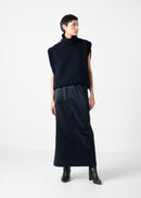 34 KHLOE LONG CARGO SKIRT / SILKY SATIN JERSEY - C11