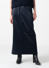 34 KHLOE LONG CARGO SKIRT / SILKY SATIN JERSEY -C11