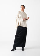 34 KHLOE LONG CARGO SKIRT / SILKY SATIN JERSEY - C11