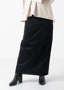 34 KHLOE LONG CARGO SKIRT / SILKY SATIN JERSEY -C11