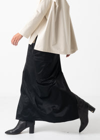 34 KHLOE LONG CARGO SKIRT / SILKY SATIN JERSEY -C11