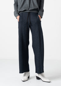 42 GALAXY SEMI-WIDE TROUSERS / WOOLY TWEEDY JERSEY - C11