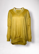 46 JENNY V -NECK TOP / HIGH GAUGE PURE WOOL JERSEY -C11