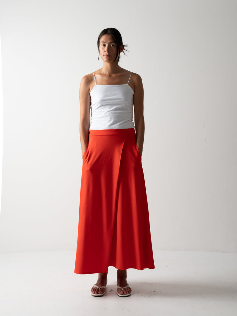 HALO SEMI-FLARE SKIRT / VISCOSE PONTE DE ROME - C8