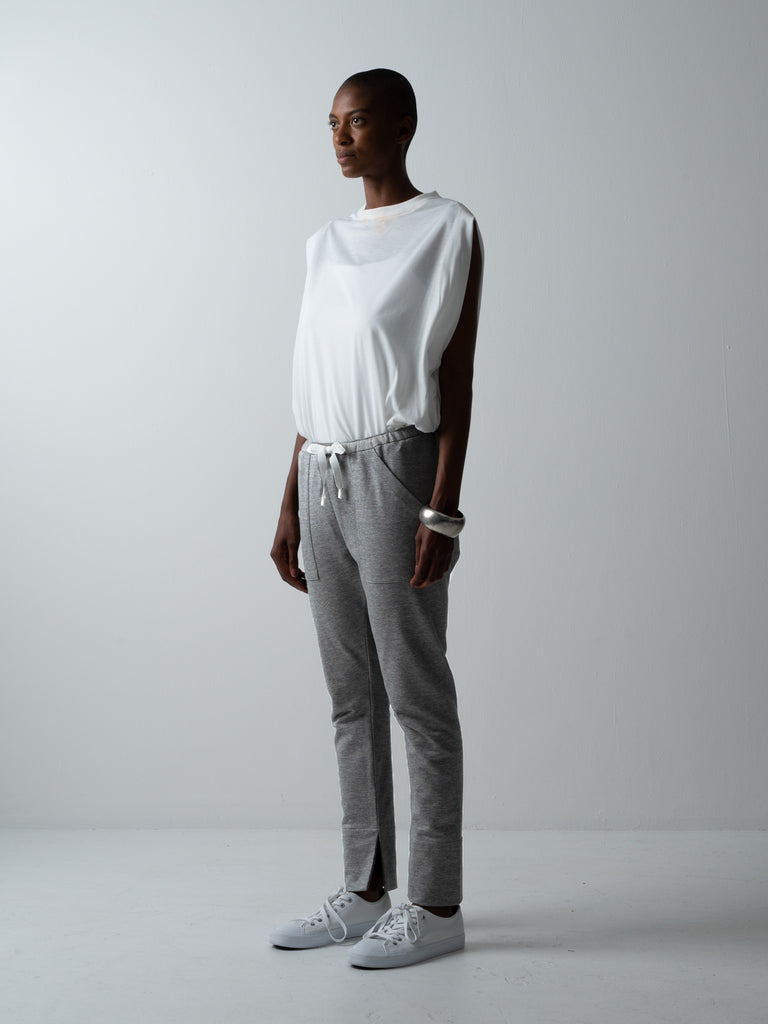 DIANNA TROUSERS / COTTON TWILL TERRY - C8
