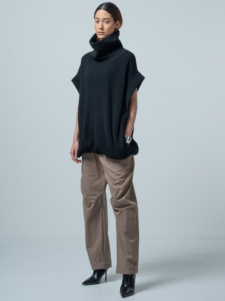GISELE ROLLNECK GILET / CHUNKY RIB JERSEY - C7 (7731240468704)