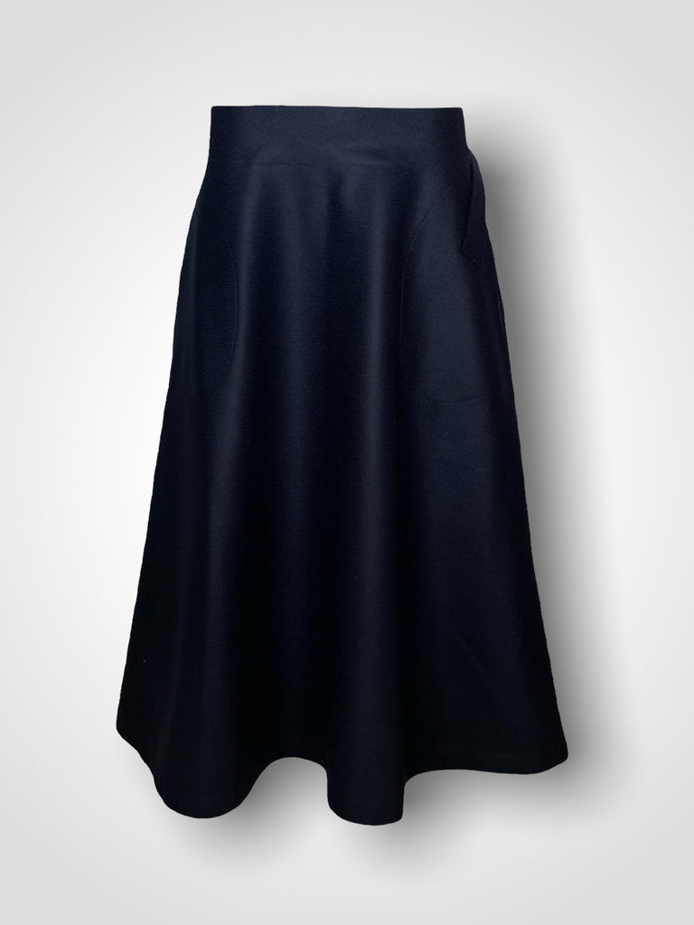 GEMMA FLARED SKIRT / SUPER COMPRESSED WOOL JERSEY - C7 (7731238732000)